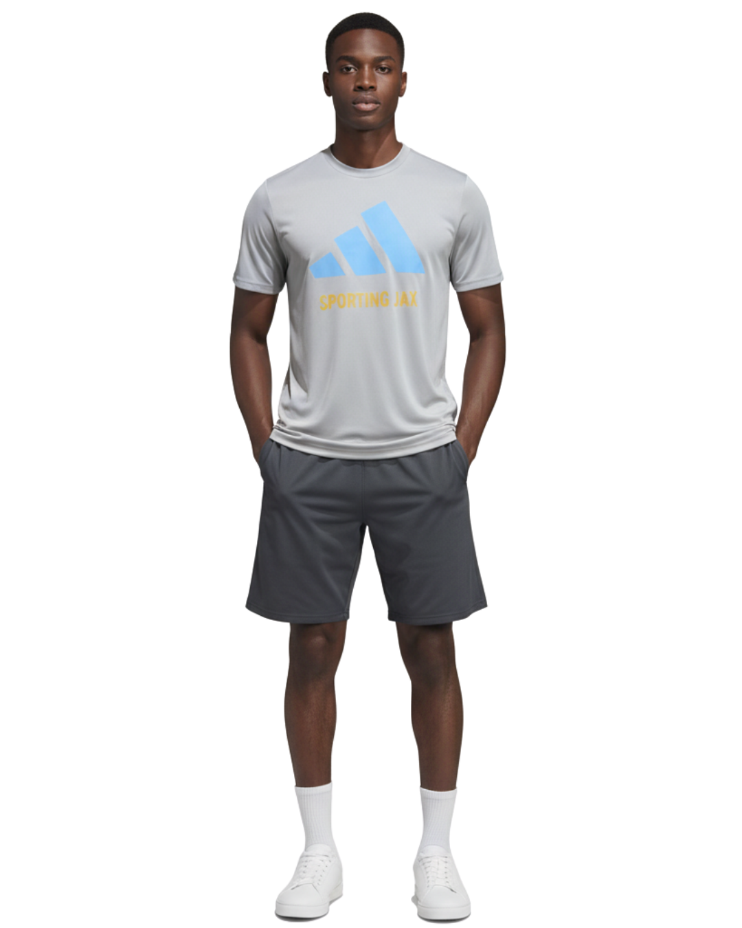 Men's Gray Adidas SJAX T-Shirt
