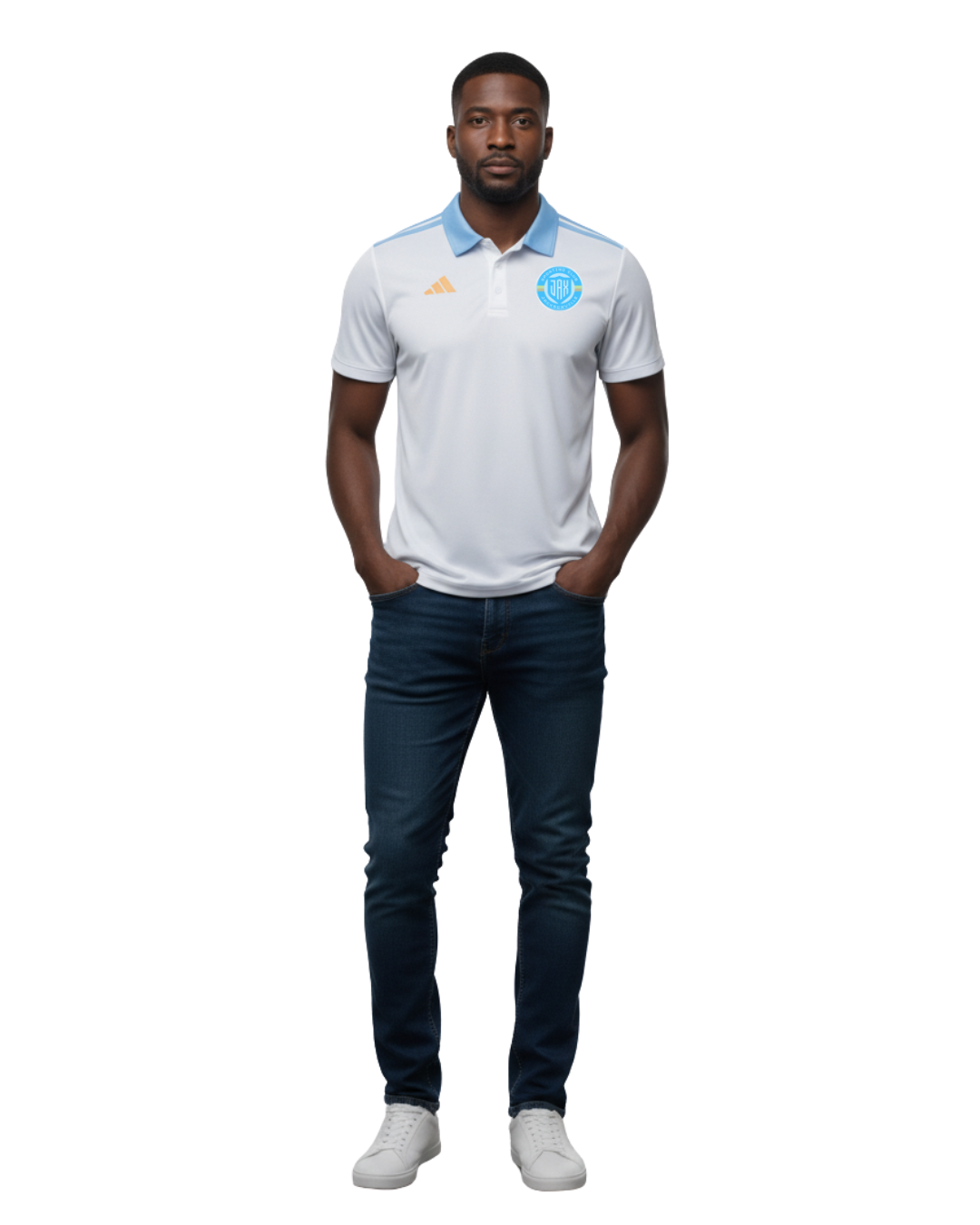 Mens White Adidas Entrada Polo