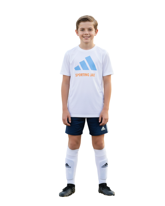 Youth White Adidas SJAX T-Shirt