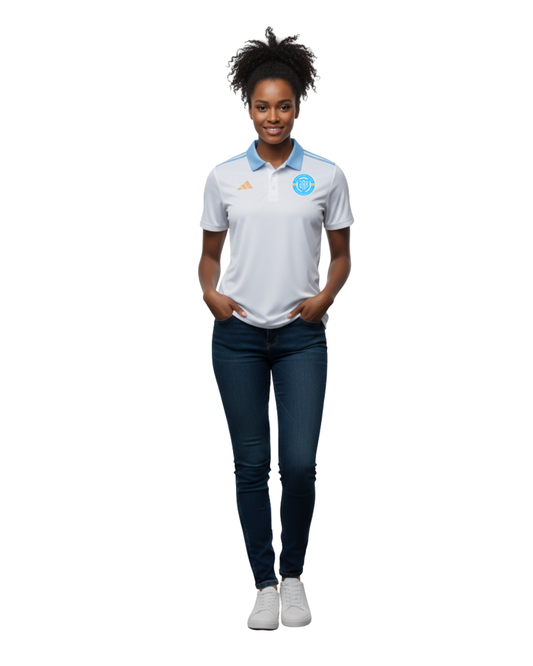 Womens White Adidas Entrada Polo
