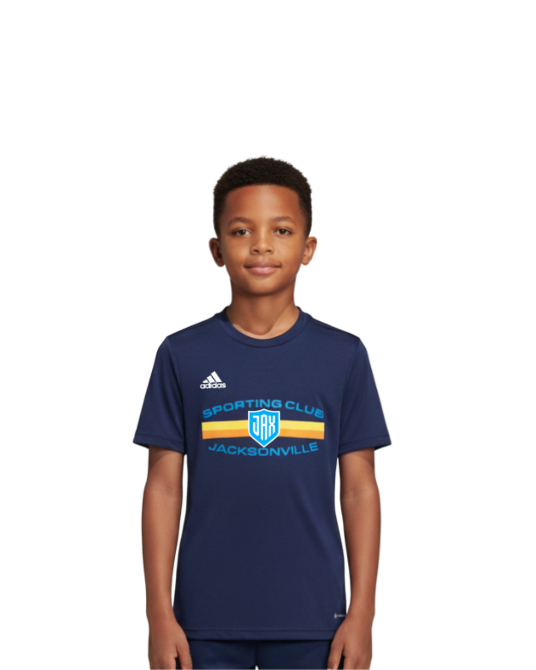 Youth Navy Adidas Tee