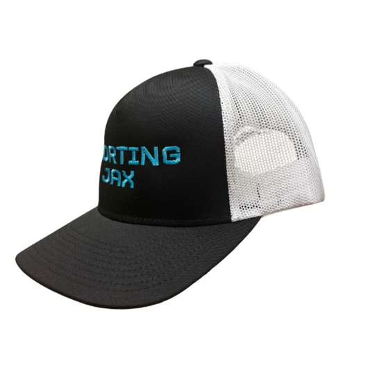 Black/White SJAX Trucker Hat