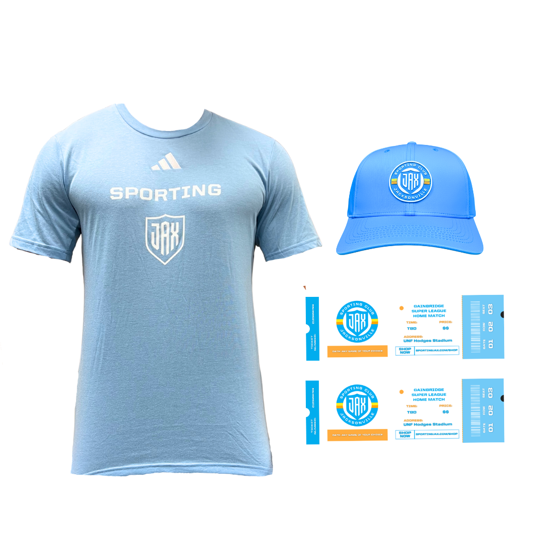 BLACK FRIDAY MATCH PACK (ADULT) ADIDAS T-SHIRT + HAT + 2 SUPER LEAGUE TICKETS BUNDLE