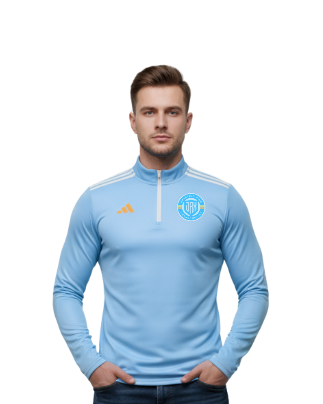 Men's Blue Adidas Quarter Zip