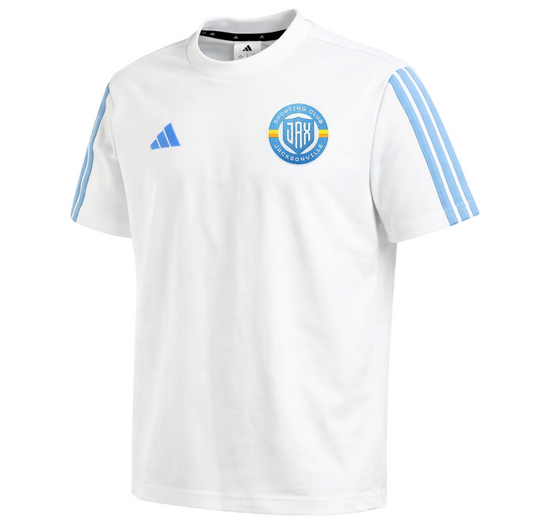 Women's White Three Stripe Essential Tee