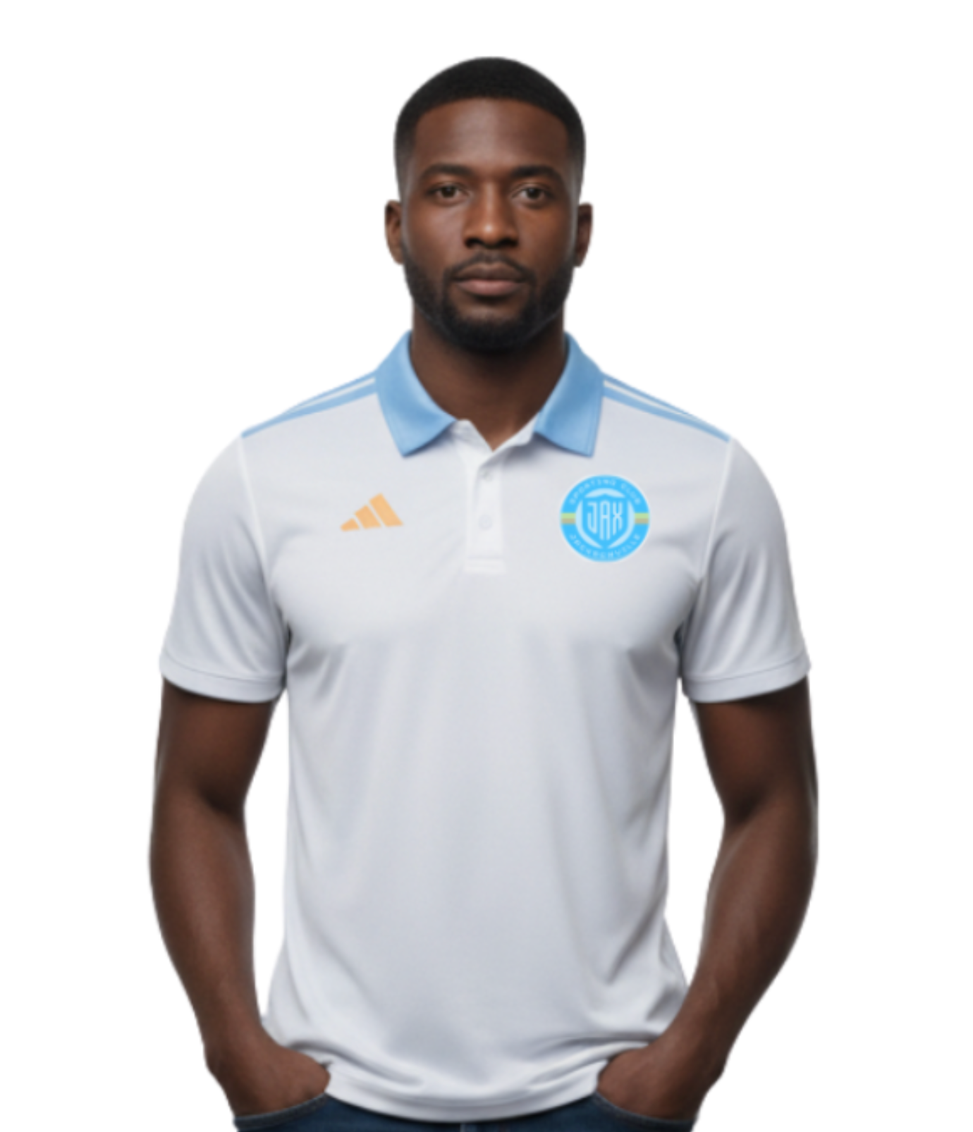 Mens White Adidas Entrada Polo