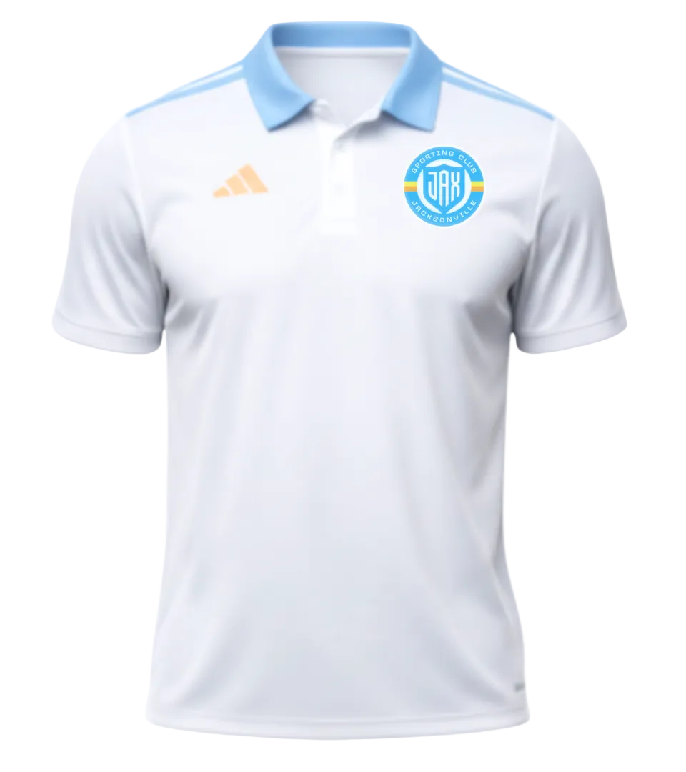 Mens White Adidas Entrada Polo