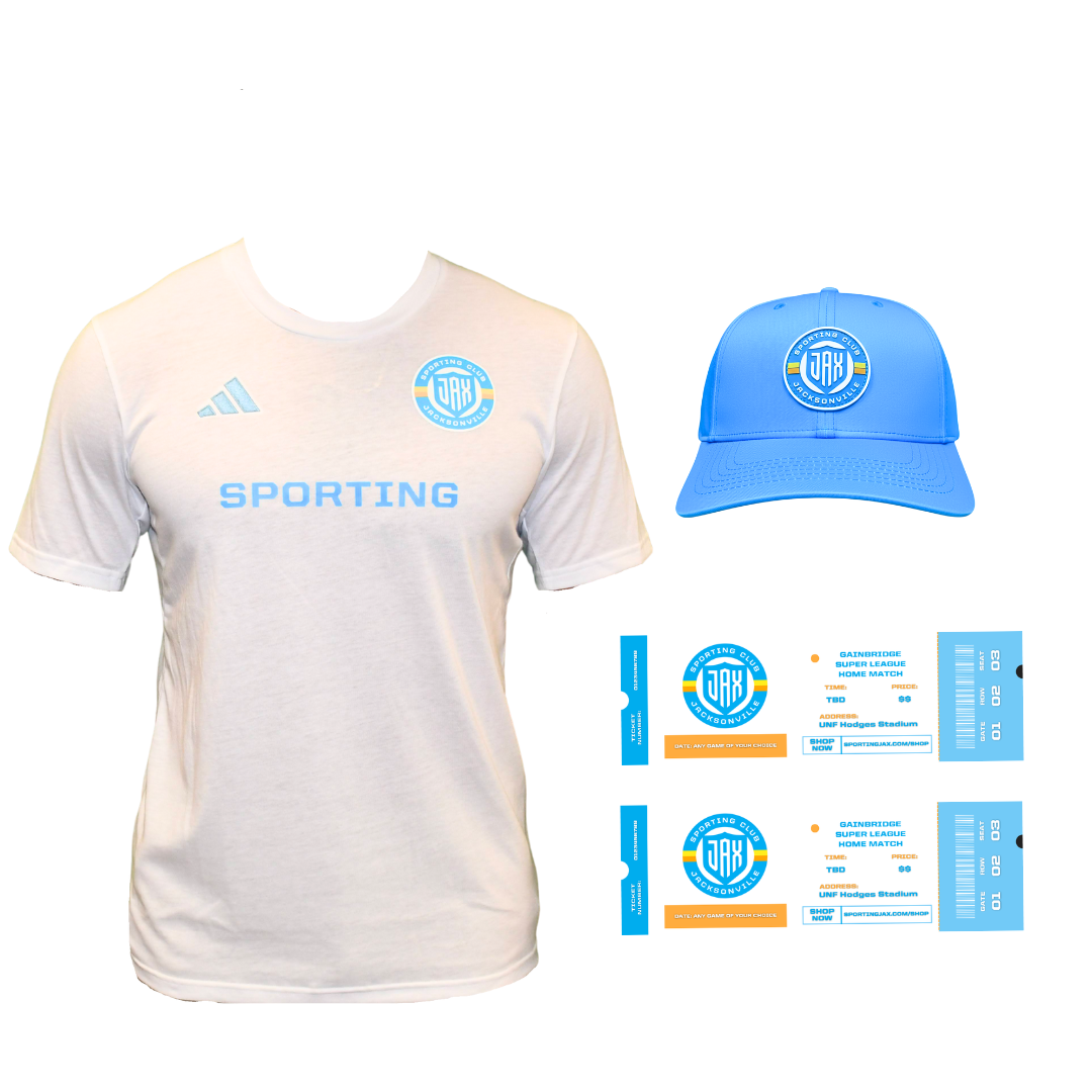BLACK FRIDAY MATCH PACK (ADULT) ADIDAS T-SHIRT + HAT + 2 SUPER LEAGUE TICKETS BUNDLE