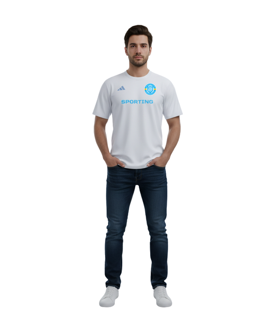 White Adidas Game N Go "Sporting" Tee