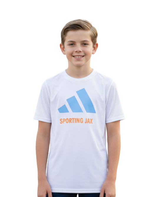 Youth White Adidas SJAX T-Shirt