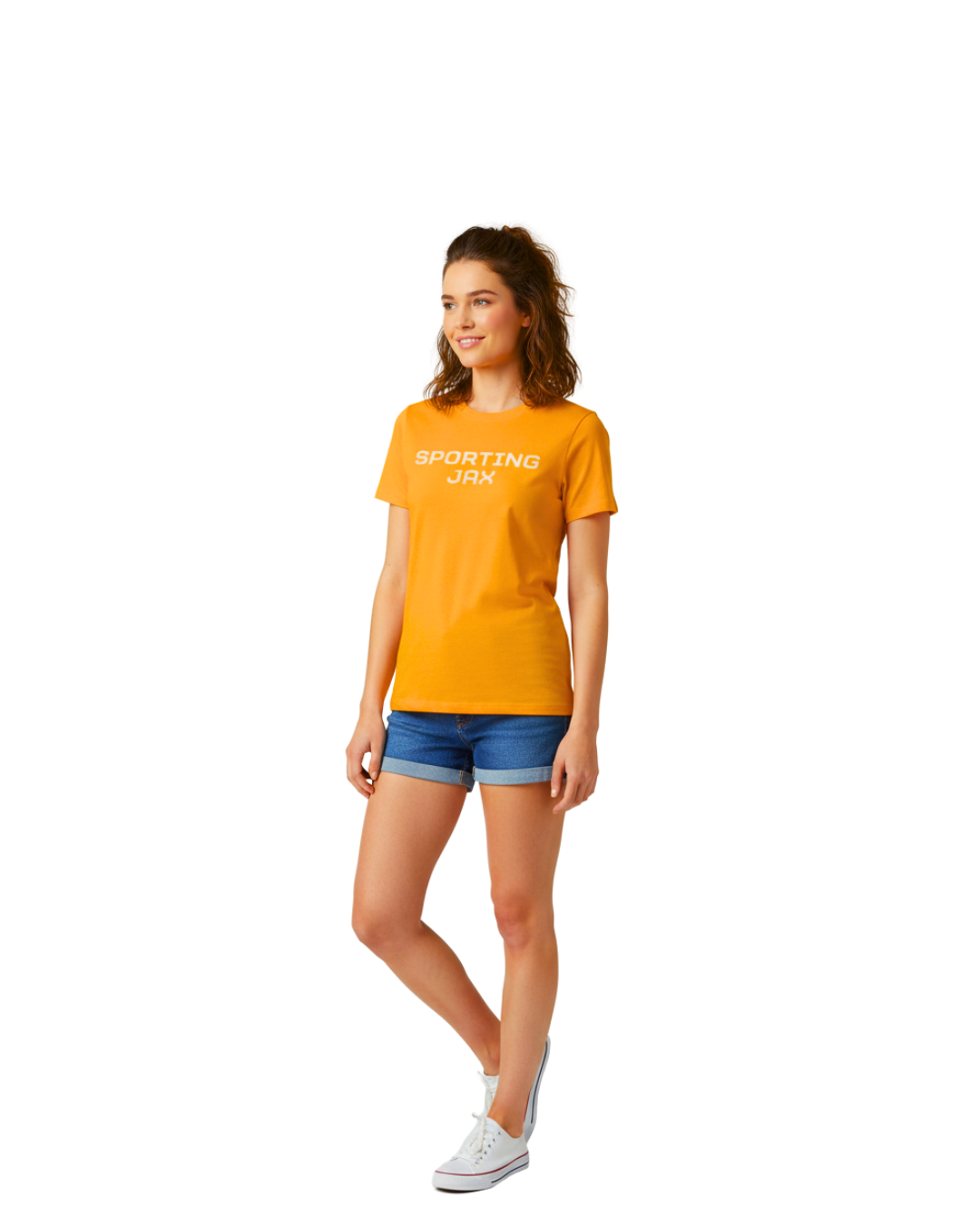 Women's Gold Sporting JAX Shield Tee