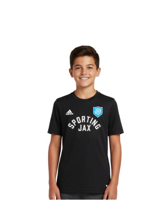 Youth Black Adidas Tee