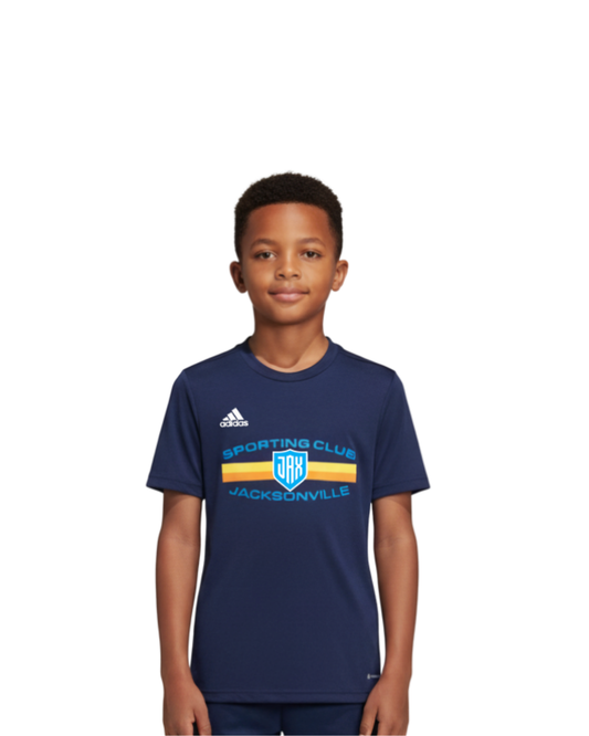 Youth Navy Adidas Tee