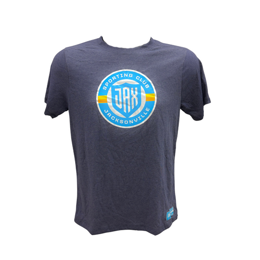 Youth SS Navy Tri-Blend Primary Logo