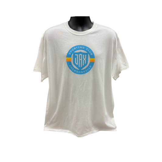 Unisex White Cotton Primary Logo Tee